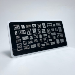 Aeropuffing, пластина для стемпинга Stamping Plate, M1-3 (текст)
