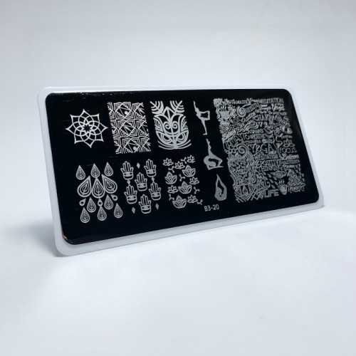 Aeropuffing, пластина для стемпинга Stamping Plate, B3-20 (йога) Aeropuffing, пластина для стемпинга Stamping Plate, B3-20 (йога)