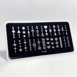 Aeropuffing, пластина для стемпинга Stamping Plate, A-22 (значки)