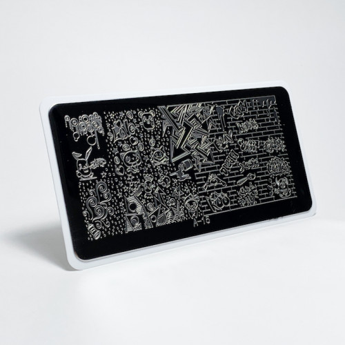 Aeropuffing, пластина для стемпинга Stamping Plate, A-15 (граффити) Aeropuffing, пластина для стемпинга Stamping Plate, A-15 (граффити)