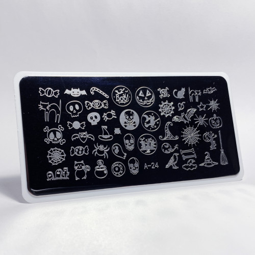 Aeropuffing, пластина для стемпинга Stamping Plate, A-24 (хэллоуин)