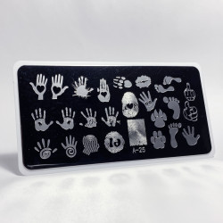 Aeropuffing, пластина для стемпинга Stamping Plate, A-25 (отпечатки)
