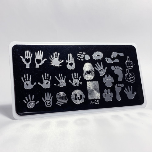 Aeropuffing, пластина для стемпинга Stamping Plate, A-25 (отпечатки)