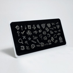 Aeropuffing, пластина для стемпинга Stamping Plate, A-10 (завтрак)