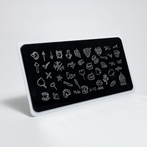 Aeropuffing, пластина для стемпинга Stamping Plate, A-10 (завтрак)