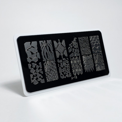Aeropuffing, пластина для стемпинга Stamping Plate, A-18 (звериный принт) Aeropuffing, пластина для стемпинга Stamping Plate, A-18 (звериный принт)