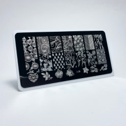 Aeropuffing, пластина для стемпинга Stamping Plate, J-18 (микс принтов 4)