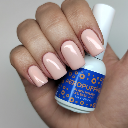 Aeropuffing, база каучуковая персиковая Peach Rubber LED Base Coat, 8 мл.