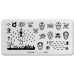 Aeropuffing, пластина для стемпинга Stamping Plate, С1-4 (черепа)