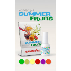 Aeropuffing, коллекция гель-лаков Summer Fruits (6 оттенков + палитра в подарок)