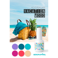 Aeropuffing, коллекция гель-лаков Vacation Mood (6 оттенков + палитра в подарок)