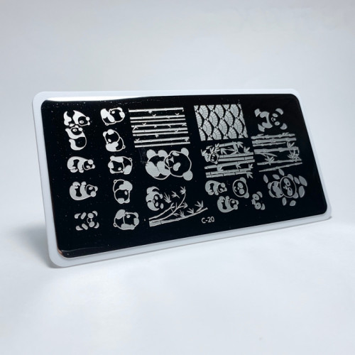 Aeropuffing, пластина для стемпинга Stamping Plate, C-20 (панды) Aeropuffing, пластина для стемпинга Stamping Plate, C-20 (панды)