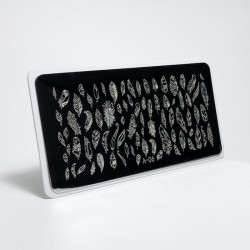 Aeropuffing, пластина для стемпинга Stamping Plate, A-06 (перья)
