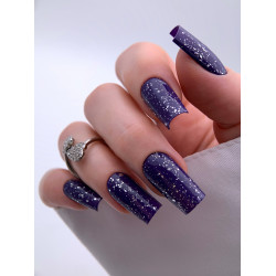 Aeropuffing, верхнее покрытие с серебряной поталью Silver Gilding No Cleanse LED Top Coat, 8 мл.